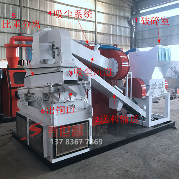 電線(xiàn)粉碎設備銅米機
